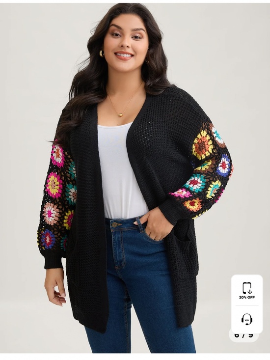 BloomChic Sweaters - Bloom chic crochet cardigan floral sweater